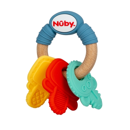 Picture of Wood and Silicone Natural Teether Keys