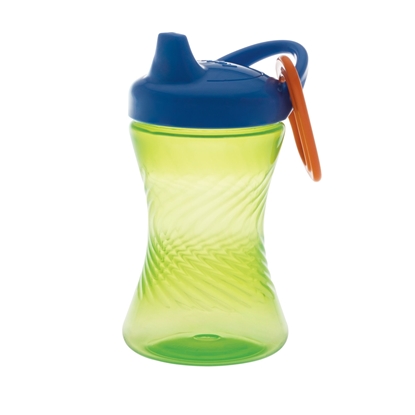 Picture of Easy Grip Hard Spout Cup with Carabiner 300ml Blue/Green